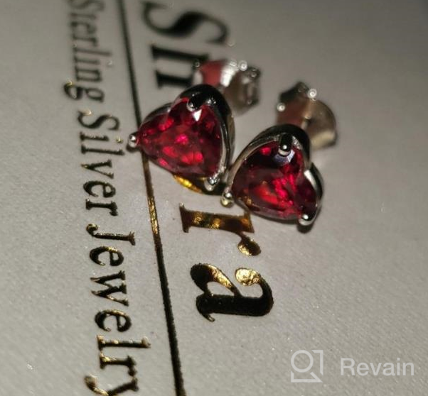 img 1 attached to Birthstone Jewelry Sterling Silver Earrings review by Ross Sugden