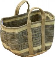 5 woven jute baskets: perfect for storing shoes, blankets, toys & more! logo