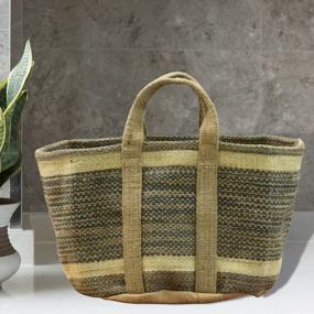 img 1 attached to 5 Woven Jute Baskets: Perfect For Storing Shoes, Blankets, Toys & More!