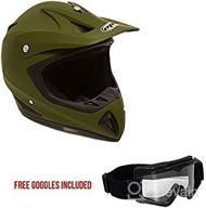 🏍️ mmg military green off road mx atv dirt bike motocross utv helmet - large size with bonus goggles logo