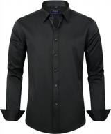 j.ver men's wrinkle-free solid dress shirt with long sleeves and stretch fabric - perfect for business casual or formal occasions - button down design logo