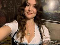img 1 attached to Women'S White Blouse Dirndl Crop Top Bavarian Oktoberfest Classic Clearlove review by Amy Jackson