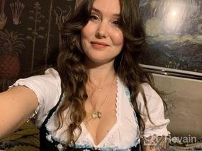 img 5 attached to Women'S White Blouse Dirndl Crop Top Bavarian Oktoberfest Classic Clearlove