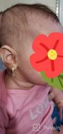 img 1 attached to 🐭 Baby Girls Hoop Earrings with CZ Mouse in 14k Gold Plated Brass Channel review by Tony Dago