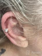 img 1 attached to 💫 Small Open Hoop Silver Earrings: Perfect for Cartilage Piercing and Women & Girls review by Sandy Bartlett