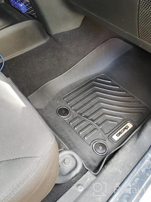img 1 attached to OEDRO All-Weather Floor Liners Compatible With 2018-2023 Jeep Wrangler JL Unlimited 4-Door - Unique Black TPE Guard Mats review by Marcus West