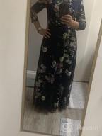 img 1 attached to Aphratti Women'S 3/4 Sleeve Maxi Dress Casual Spring Floral Fit Flare Long Dress review by Ashley Davis