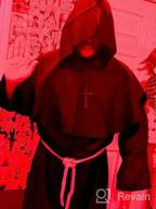 img 1 attached to Friar Medieval Hooded Monk Renaissance Priest Robe Costume Cosplay review by Crystal Spicer