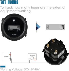 img 3 attached to 🕒 Runleader Digital Hour Meter: Resettable Total Running Hours for Lawn Mower, Tractor, Generator, Golf Cart, Marine, ATV, Compressor & More