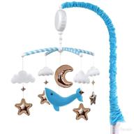 🐋 ocean whale nursery mobile - under the sea theme, everlove musical crib mobile with digital music box and 15 lullabies логотип