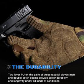 img 1 attached to Tactical Motorcycle Gloves For Men Women With Upgraded Touch Screen And Damping Palm Pads - Rubber Guard Protection.