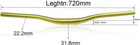 img 2 attached to Extra Long Green Riser Bar 31.8Mm X 720Mm Mountain Bike Handlebar - Suitable For Bicycle, Road Bike, BMX, Fixie Gear And Cycling - Made Of Lightweight Aluminum Alloy