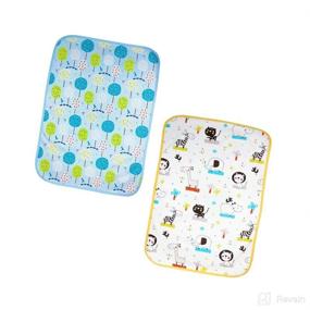 img 4 attached to 2-Pack Babyfriend Reusable Changing Pad - Portable Play Mat Liner for Diaper Changes, Waterproof & Travel-Friendly - Ideal for Home, Bed, Play and Stroller Use - For Babies