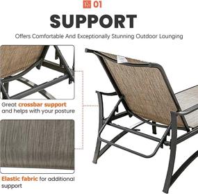 img 3 attached to Relax In Style Outdoors With PatioFestival'S Adjustable Metal Lounge Chair And Bistro Table Set