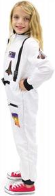 img 2 attached to Детский костюм-одежда на Хеллоуин для астронавта-приключения (Молодежный X-Large (10-12)) Белый
