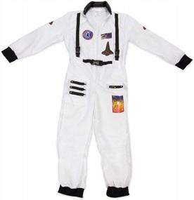 img 1 attached to Детский костюм-одежда на Хеллоуин для астронавта-приключения (Молодежный X-Large (10-12)) Белый
