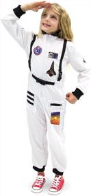 img 4 attached to Детский костюм-одежда на Хеллоуин для астронавта-приключения (Молодежный X-Large (10-12)) Белый