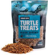 🐢 grub bag turtle treat - river shrimp, black, 12 oz by fluker's логотип