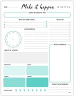 stay organized with our daily planner and to do list notepad - 50 tear-off sheets with appointment, goal, meal planner, and more! logo