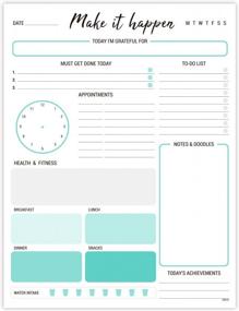 img 4 attached to Stay Organized With Our Daily Planner And To Do List Notepad - 50 Tear-Off Sheets With Appointment, Goal, Meal Planner, And More!