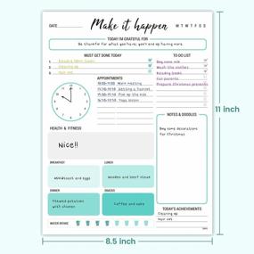 img 1 attached to Stay Organized With Our Daily Planner And To Do List Notepad - 50 Tear-Off Sheets With Appointment, Goal, Meal Planner, And More!
