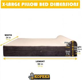 img 3 attached to Extra Large (Jumbo Size) KOPEKS Dog Bed Memory Foam Replacement Cover - Plush Brown (KPS-1095)