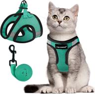 escape-proof cat harness and leash set - medium, green - ideal for walking logo