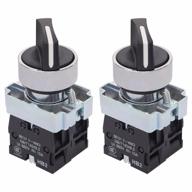 twtade / 2pcs 22mm selector switch 2 no 3 - positions momentary rotary selector switch 440v 10a xb2-20x/33-hb2-bd53 logo