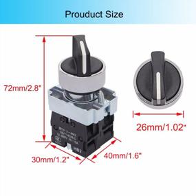 img 1 attached to TWTADE / 2Pcs 22Mm Selector Switch 2 NO 3 - Positions Momentary Rotary Selector Switch 440V 10A XB2-20X/33-HB2-BD53