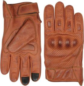 img 3 attached to Vance Leathers' Premium Waxed Austin Brown Leather Perforated Motorcycle Gloves for Men: Ultimate Riding Comfort and Style