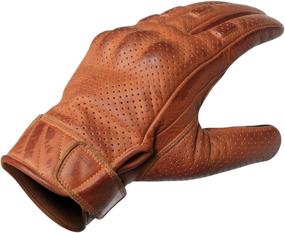 img 2 attached to Vance Leathers' Premium Waxed Austin Brown Leather Perforated Motorcycle Gloves for Men: Ultimate Riding Comfort and Style