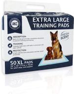 large ultra absorbent odor control training pads for dogs - leak-proof quick dry gel - extra large 30 x 28 - fresh scented - pack of 50 logo