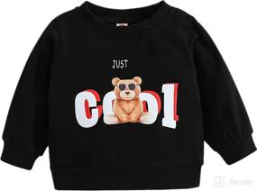 img 4 attached to Toddler Crewneck Sweatshirt Rainbow Pullover Apparel & Accessories Baby Boys