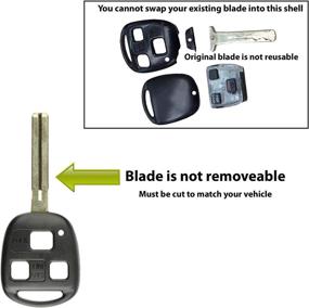 img 1 attached to 🔑 KeylessOption Keyless Entry Remote Fob Case Shell Replacement + Uncut Blade for Hyq1512v, Hyq12bbt (Repair Kit)