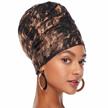 women's stretch head wrap scarf turban for long hair, soft head band tie african urban turbanista head wraps for black women logo