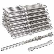 blika 50 pack stainless steel swage threaded studs for deck cable railing - long 6" tension end fittings for wood and metal posts logo