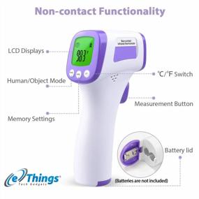 img 1 attached to EZthings Thermometer Heavy Duty Infrared Forehead Non-Contact For Medical Offices, Hospitals, Physicians