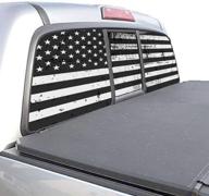 xplore offroad - universal american flag window decal | pickup trucks, suvs, cars | perforated vinyl graphic in distressed black & white logo