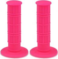 pink soft rubber handle grips for 50cc-160cc pit dirt motorcycle parts logo