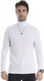 img 1 attached to Men Slim Fit Lightweight Long Sleeve Pullover Top Turtleneck T-Shirt