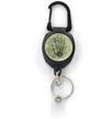 stay organized with buttonsmith's extra heavy duty anatomy hand sidekick retractable badge reel with carabiner and key ring - made in the usa logo