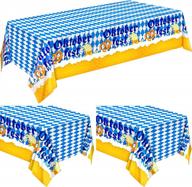 get your oktoberfest party started with adxco 3 pack bavarian flag check table covers! logo