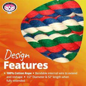 img 1 attached to 🐦 Super Bird Creations SB323 Small Bird Bungee Bird Toy - Fun & Entertaining Play Accessory for Small Birds, 1/2" diameter x 52