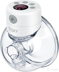 img 4 attached to 🍼 Wearable Breast Pump TISKY - Electric Hands Free Breast Pump with Low Noise & LCD Screen, Portable Breastfeeding Pump with 2 Mode & 9 Levels and Memory Function -24mm