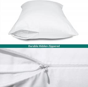 img 2 attached to Set of 2 Precoco Queen Pillowcases – 100% Cotton Grey Covers with Invisible Zipper, 600 Thread Count for Cooling Sleep, Soft & Moisture Wicking, 20x30 Inches, Queen Size