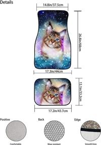 img 2 attached to LedBack Abstract Blue Marble Design 4Pcs Set Floor Mats