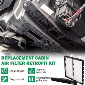 img 3 attached to 🏠 Cabin Air Filter Retrofit Kit for Chevy Silverado 1500 2500 3500 HD Tahoe Avalanche Suburban GMC Sierra Yukon XL Cadillac Escalade ESV EXT - Enhance Air Quality with 259-200 22759203 103948 22759208 Cabin Air Filter Kit