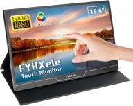 fyhxele portable touchscreen monitor m156dt - full hd 1920x1080p, 15.6-inch, 60hz, built-in speakers, anti-glare coating, ips logo