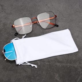 img 2 attached to Protect Your Sunglasses With Vemiss 4-Pack Microfiber Pouches - Soft Eyeglass Cases For Convenient Storage Anywhere