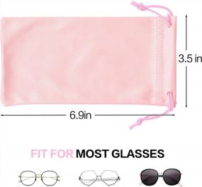 img 3 attached to Protect Your Sunglasses With Vemiss 4-Pack Microfiber Pouches - Soft Eyeglass Cases For Convenient Storage Anywhere